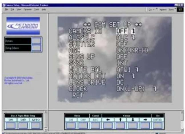 PANASONIC WVNP472 - - Menu de configuration de camera video - 3