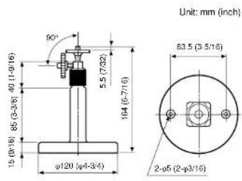 PANASONIC WVBP50 - DIMENSIONS OF MOUNTING BRACKET - 1