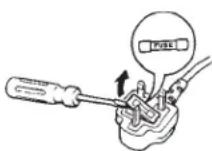 PANASONIC WVBM1910 - How to replace the fuse - 1