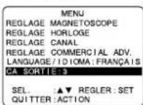PANASONIC PVD4762K - Réglage du canal de sortie - 1