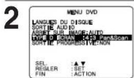 PANASONIC PVD4754SK - Selection du type d'écran (DVD seulement) - 1