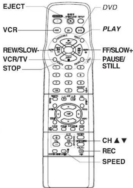 PANASONIC PVD4753SK - ■ Press EJECT on remote, or STOP/EJECT on DECK to eject a tape. - 1