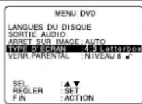 PANASONIC PVD4753SK - Sélection du type d'écran - 1