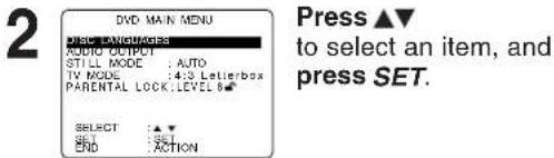 PANASONIC PVD4743SK - Settings for DVD Operation - 1