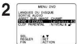 PANASONIC PVD4742K - Selection du type d'écran - 1