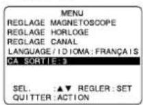 PANASONIC PVD4733SK - Réglage du canal de sortie - 1