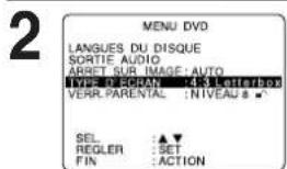 PANASONIC PVD4733SK - Sélection du type d'écran - 1