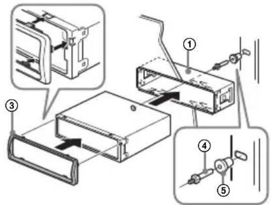 SONY DSXA416BT - Mounting the unit in the dashboard - 2