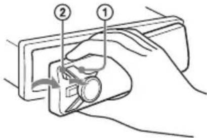 SONY DSXA416BT - Rimozione del pannello anteriore - 1
