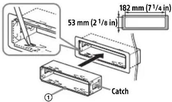 SONY DSXA416BT - Mounting the unit in the dashboard - 1