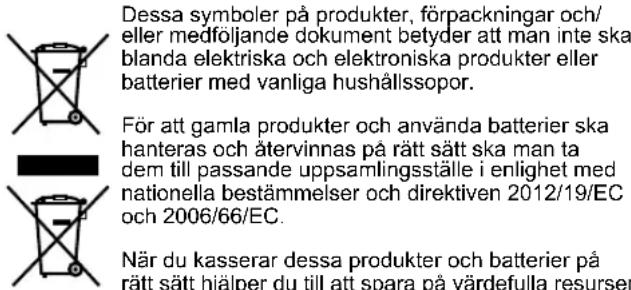 PANASONIC EY37C3 - avfallshantering av gammalt material och använda batterier - 1