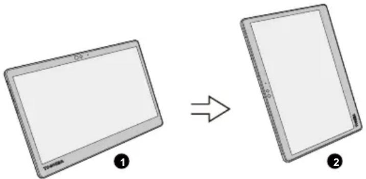 TOSHIBA Portégé X30TE - Changement d'orientation de l'écran - 1