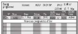 PANASONIC DMREH575 - Programmation manuelle des enregistements par minuterie - 1