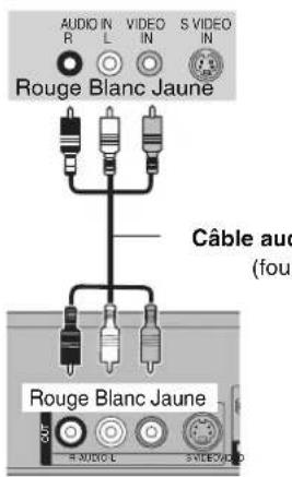 PANASONIC DMREH575 - Raccordement d'un téléviseur via les connecteurs AUDIO/VIDEO ou SVIDEO - 1