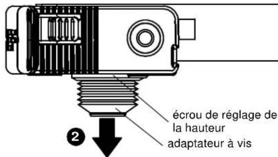 Chief SLBUW - Retrait des adaptateurs à vis des pieds SLBU/SLMU - 2