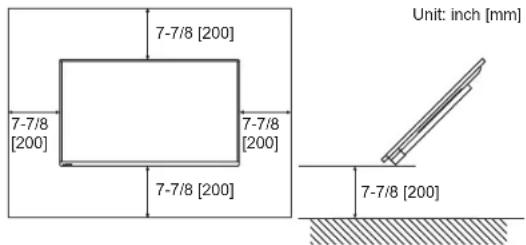 SHARP PN65TH1 - Backward tilt installation - 1