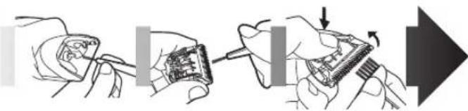 PANASONIC ER1421 - Nettoyage de la lame - 1