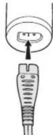 PANASONIC ER1421 - Branchement du socle de rangement des accessoires au socle de recharge ER1421 - 2