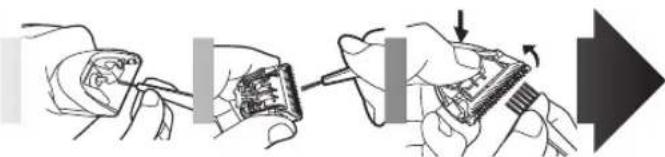 PANASONIC ER1421 - Cleaning the blade - 1