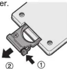 PANASONIC EYFLA3 - Insert the battery - 1