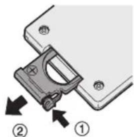PANASONIC EYFLA3 - Isättning av batteri - 1