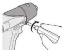 PANASONIC EYFEA1N - Stramning af skruen til fastgørelse af dækslet. - 1