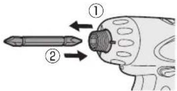 PANASONIC EYFEA1N - Attaching or Removing Bit NOTE: - 1