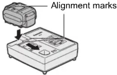 PANASONIC EY7960 - Insert the battery pack firmly into the charger. - 1