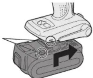PANASONIC EY7542 - Anbringen oder Abnehmen des Akkus - 1