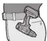 PANASONIC EY7542 - Ändern der Befestigungsside des Riemenhakens - 1