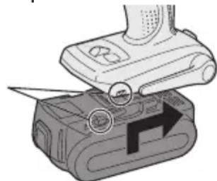 PANASONIC EY7542 - Applicazione o rimozione del pacco batteria - 1