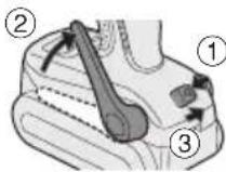 PANASONIC EY7542 - Pour régler l'angle de position du crochet de ceinture - 1