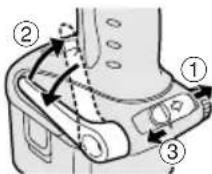 PANASONIC EY7202 - To set the belt hook angle position - 1