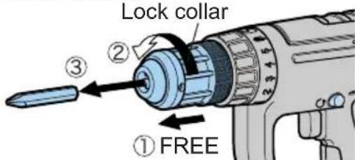 PANASONIC EY6932 - ASSEMBLY Attaching or removing bit - 2