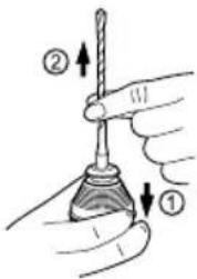 PANASONIC EY6813 - Verwijdersen van de bit - 1