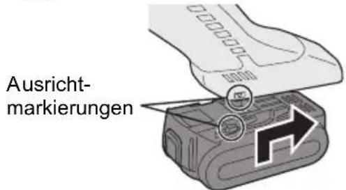 PANASONIC EY4640 - Anbringen oder Abnehmen des Akkus - 1