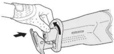 PANASONIC EY45A1 - Colocación y extracción de la hoja de sierra alternativa PRECAUCIÓN - 1