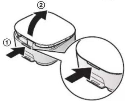 PANASONIC KXHNS107 - Inserting the battery - 1