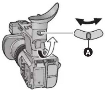 PANASONIC AGAC90EJ - Ajustez la mise au point en tournant le levier de correction de l'oculaire. - 1