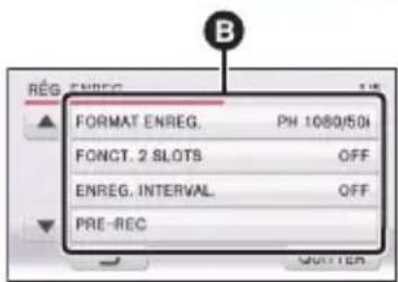 PANASONIC AGAC90EJ - Utilisation de l'écran de menu - 4