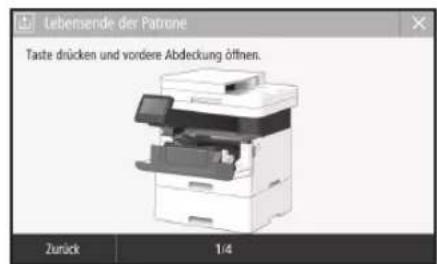 CANON iSENSYS MF421dw - Auswechseln der Tonerpatrone - 1