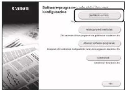 CANON iSENSYS MF421dw - Softwarearen instalatzea - 2