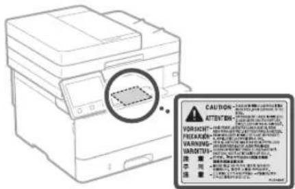 CANON iSENSYS MF421dw - Lasersakerhet - 1