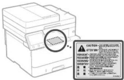 CANON iSENSYS MF421dw - Lasersikkerhedsmærkat - 1