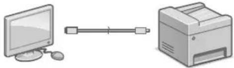 CANON iSENSYS MF421dw - Sádan oprettes forbindelse via USB - 1