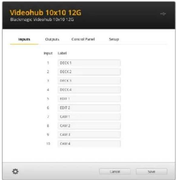 Blackmagic Design Universal Videohub 72 - Girislerin ve Çişilarin Etiketlenmesi - 1