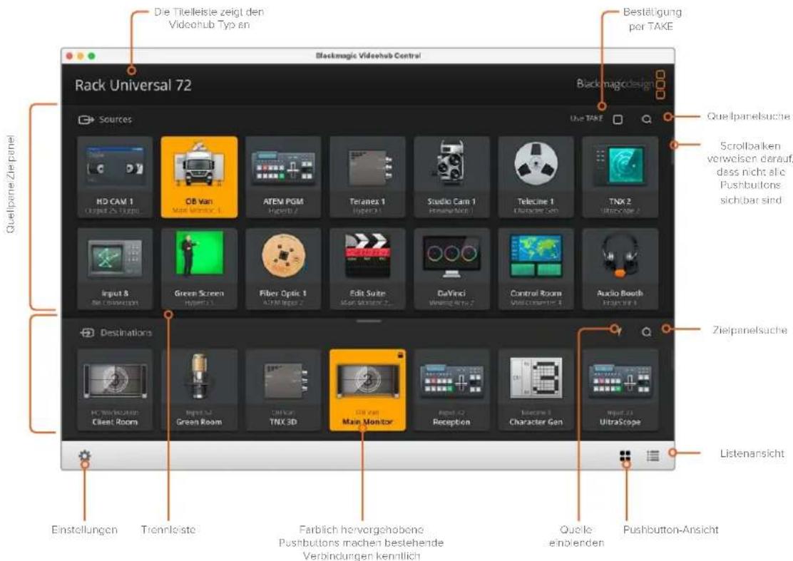 Blackmagic Design Universal Videohub 72 - Umschalten von Signalwegen - 2