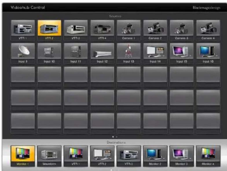 Blackmagic Design Universal Videohub 72 - Visualisation et changement du routage - 1