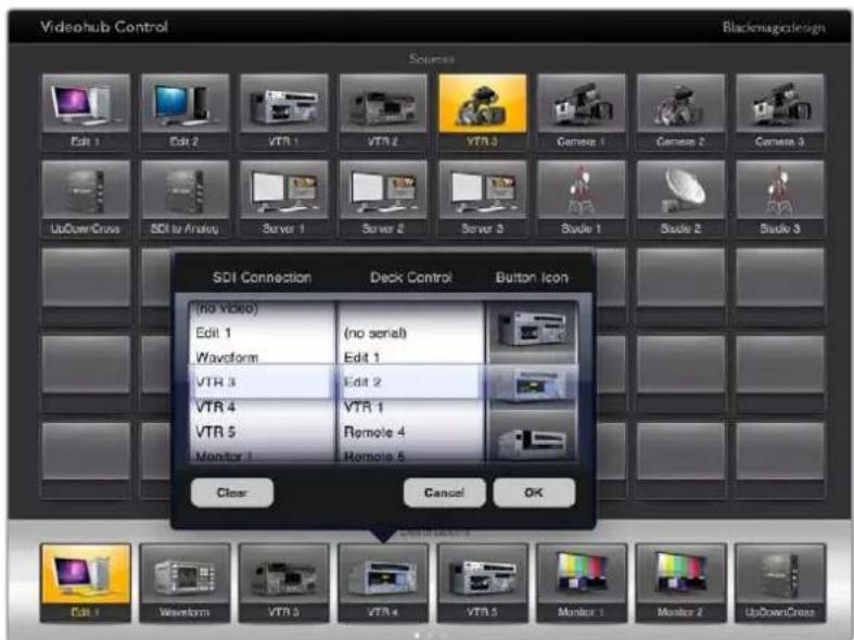 Blackmagic Design Universal Videohub 72 - Configurar bots Videohub no iPad - 1