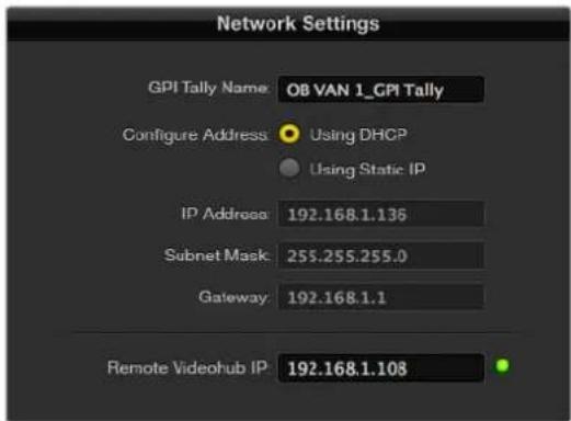 Blackmagic Design Universal Videohub 72 - Configuring the GPI and Tally Interface - 3